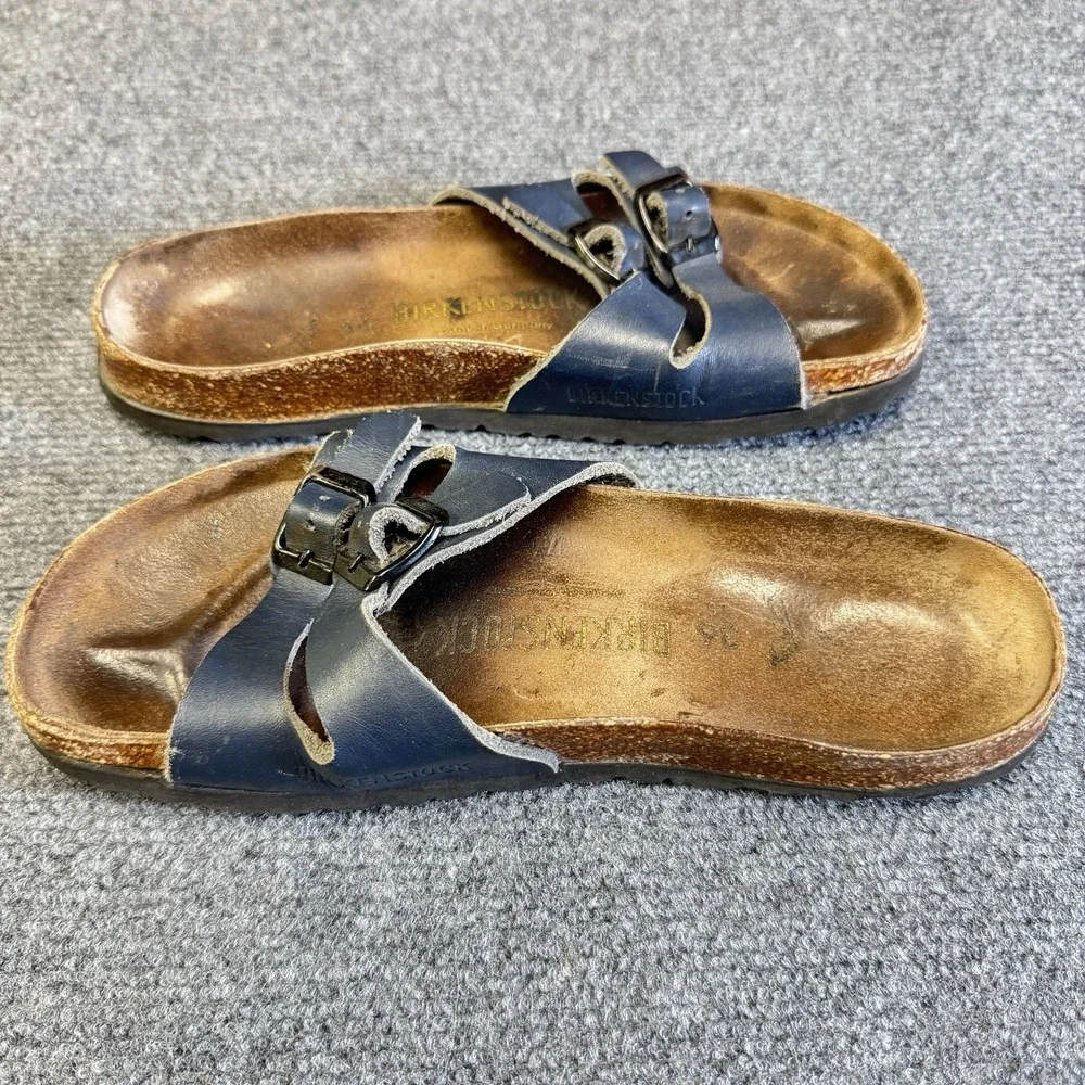 Birkenstock Women EU 36 (US 5 - 5.5) Navy Sandals 2 Strap Yao Birko-Flor Balance